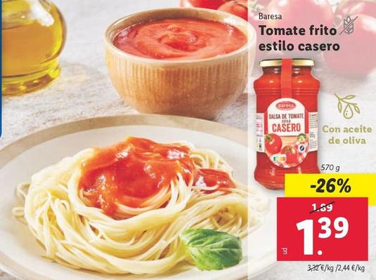 Oferta de Baresa - Tomate Frito Estilo Caseroa por 1,39€ en Lidl