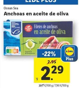 Oferta de Ocean sea - Anchoas En Aceite De Oliva por 2,29€ en Lidl