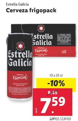 Oferta de Estrella Galicia - Cerveza Frigopack por 7,59€ en Lidl