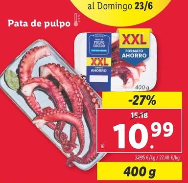 Oferta de Pata De Pulpo por 10,99€ en Lidl