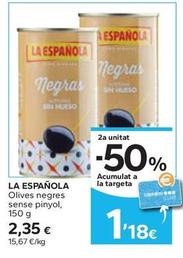 Oferta de La Española - Olives Negres Sense Pinyol por 2,35€ en Caprabo