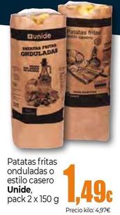 Oferta de Unide - Patatas Fritas Onduladas O Estilo Casero por 1,49€ en Unide Supermercados