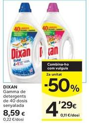 Oferta de Dixan - Gamma De Detergents por 8,59€ en Caprabo