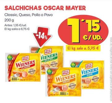 Oferta de Oscar Mayer - Salchichas por 1,15€ en Ahorramas