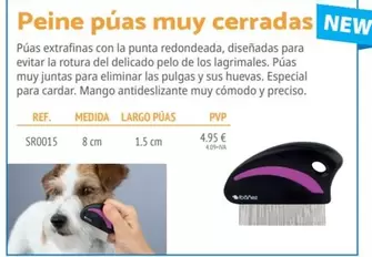 Oferta de Peine Púas Muy Cerradas por 4,95€ en Setter Bakio