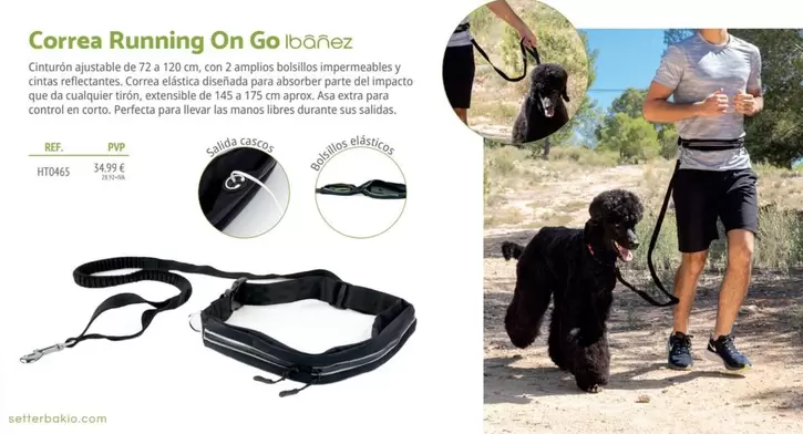 Oferta de Impacto - Correa Running On Go por 34,99€ en Setter Bakio
