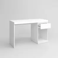 Oferta de Mesa escritorio BORO tablero de partículas melaminizado color blanco mate... por 89€ en Kiona