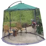 Oferta de Mosquiteras para Sombrillas de Patio con Puertas de Cremallera y Cuerda Ajustable por 9,99€ en Outlet PC