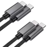 Oferta de Cable USB Tipo C 20V/3A 60W [2 Pack/2M+2M], Cable de Carga rápida, Cable de Nailon Trenzado Compatible con MacBook Pro 2020, iPad Pro 2020, Samsung Galaxy S20/S21 Plus, Switch Reacondicionado por 3,99€ en Outlet PC