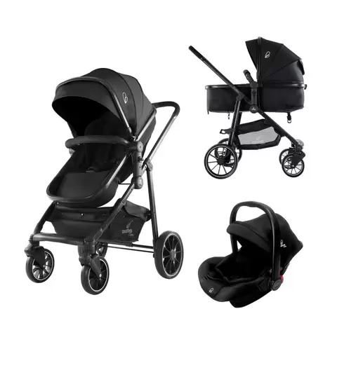 Oferta de Trío Convertible Dubai 2 Negro por 260€ en Asalvo