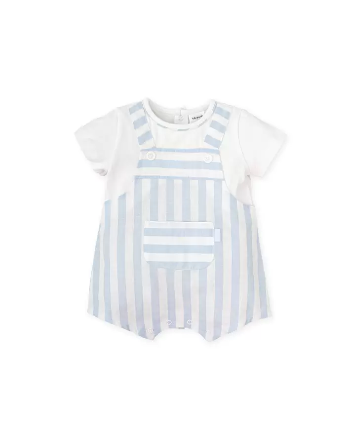 Oferta de PELELE CORTO RAYAS AZUL CIELO BEBÉ por 39,95€ en Tutto Piccolo