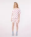 Oferta de Pijama corto de algodón con corazón para mujer por 60€ en Petit Bateau
