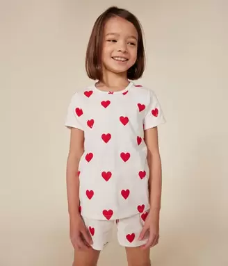 Oferta de Pijama corto de algodón de niña por 29€ en Petit Bateau