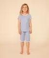 Oferta de Pijama pirata infantil de algodón con estampado de flor por 32€ en Petit Bateau