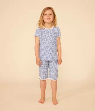 Oferta de Pijama pirata infantil de algodón con estampado de flor por 29€ en Petit Bateau