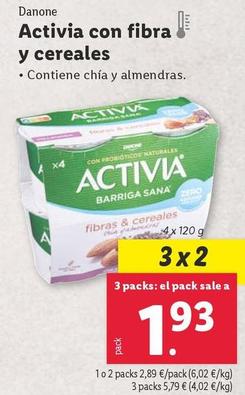 Oferta de Danone - Activia Con Fibra Y Cereales por 1,93€ en Lidl