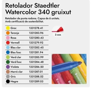 Oferta de Retolador Staedtler Watercolor 340 Gruixut en Abacus