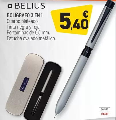 Oferta de Belius - Bolígrafo 3 En 1 por 5,4€ en Carlin