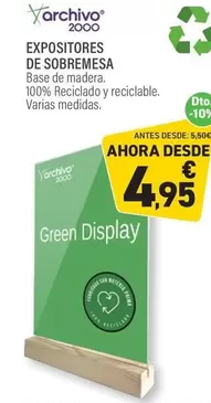 Oferta de Archivo - Expositores De Sobremesa por 4,95€ en Carlin