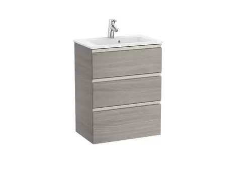 Oferta de Unik -  mueble base compacto de tres cajones y lavabo centrado por 578,38€ en Roca