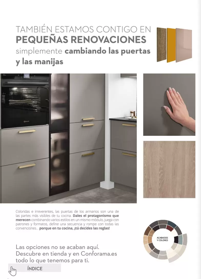 Oferta de Tambien Estamos Contigo En Pequeñas Renovaciones Simplemente Cambiando Las Puertas Y Las Manijas en Conforama