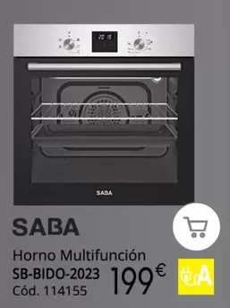 Oferta de Saba - Horno Multifunción SB-BIDO-2023 por 199€ en Conforama