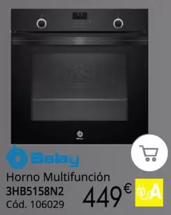 Oferta de Balay - Horno Multifunción 3HB5158N2  por 449€ en Conforama