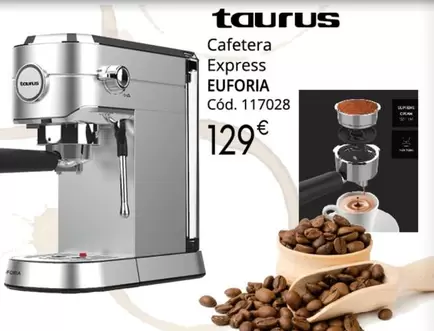 Oferta de Taurus - Cafetera Express Euforia por 129€ en Conforama