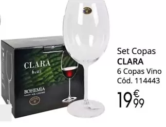 Oferta de Bohemia - Set Copas 6 Copas Vino Clara por 19,99€ en Conforama