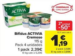Oferta de Activia - Bífidus Cremoso por 2,39€ en Carrefour Market