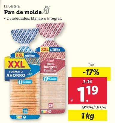 Oferta de La Cestera - Pan De Molde por 1,19€ en Lidl