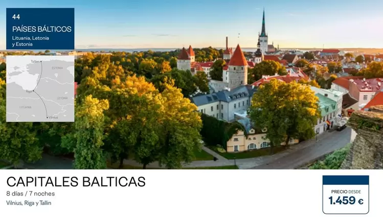 Oferta de Viajes a Países Bálticos por 1459€ en Tui Travel PLC