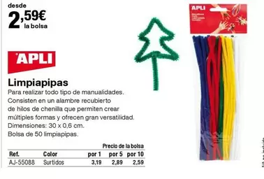 Oferta de Apli - Limpiapipas por 2,59€ en Staples Kalamazoo