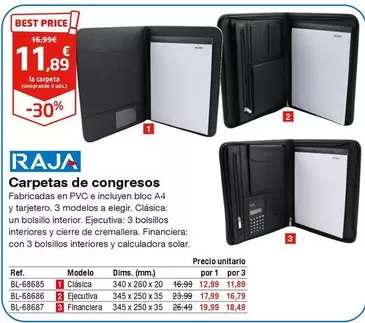 Oferta de Raja - Carpetas De Congresos por 11,89€ en Staples Kalamazoo