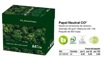 Oferta de Papel Neutral CO²  por 4,89€ en Staples Kalamazoo