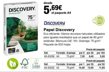 Oferta de Discovery - Papel por 5,69€ en Staples Kalamazoo