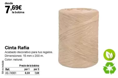 Oferta de Cinta Rafia por 7,69€ en Staples Kalamazoo