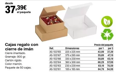 Oferta de Cajas Regalo Con Cierre De Imán por 37,39€ en Staples Kalamazoo