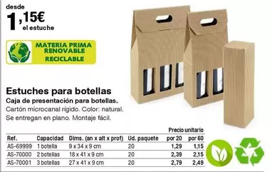 Oferta de Estuches Para Botellas por 1,15€ en Staples Kalamazoo