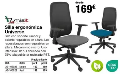 Oferta de Zmist - Silla Ergonómica Universe  por 169€ en Staples Kalamazoo