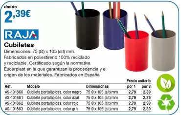 Oferta de Raja - Cubiletes por 2,39€ en Staples Kalamazoo