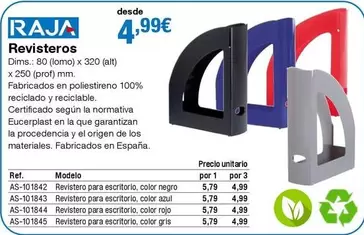 Oferta de Raja - Revisteros por 4,99€ en Staples Kalamazoo