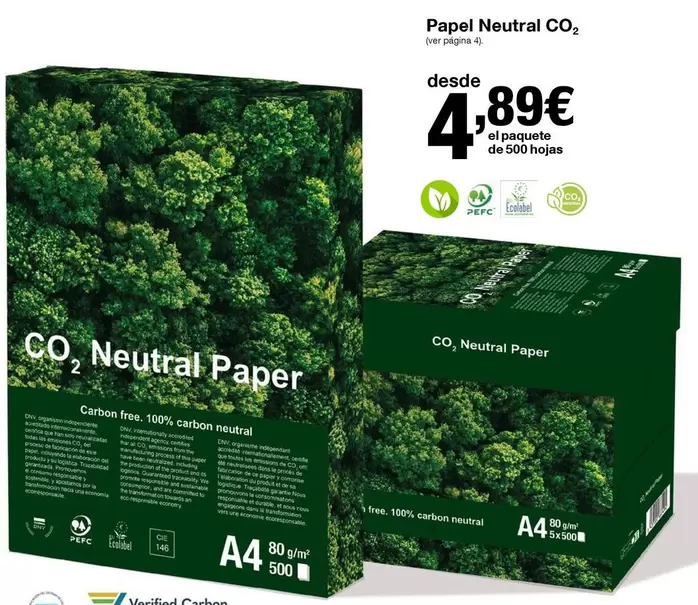 Oferta de Papel Neutral CO2  por 4,89€ en Staples Kalamazoo