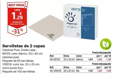 Oferta de Servilletas De 2 Capas por 1,29€ en Staples Kalamazoo