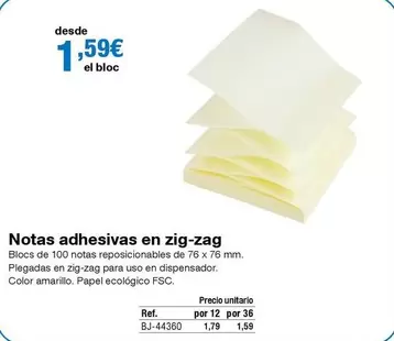 Oferta de Notas Adhesivas En Zig-zag por 1,59€ en Staples Kalamazoo