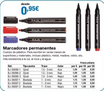 Oferta de Marcadores Permanentes por 0,95€ en Staples Kalamazoo