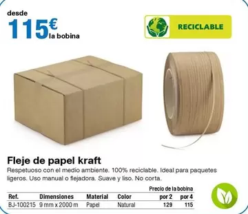 Oferta de Fleje De Papel Kraft por 115€ en Staples Kalamazoo