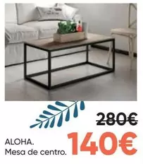 Oferta de Aloha Mesa De Centro por 140€ en Hipermueble