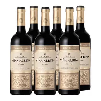 Oferta de Caja de 6 botellas de 75 cl tinto, Viña Albina Reserva D.O. Ca Rioja por 83,4€ en La tienda en casa