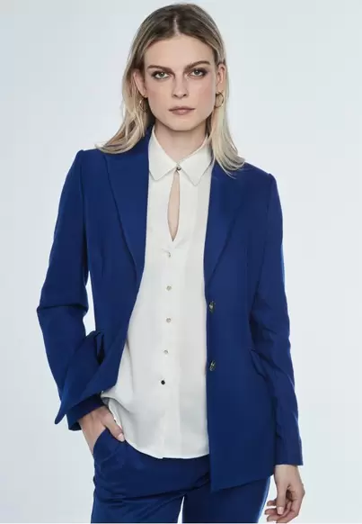 Oferta de Blazer traje una fila AZUL por 79,99€ en Dandara